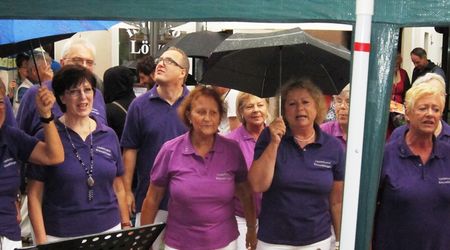 Straßenfest Vaih./E. Singen im Regen